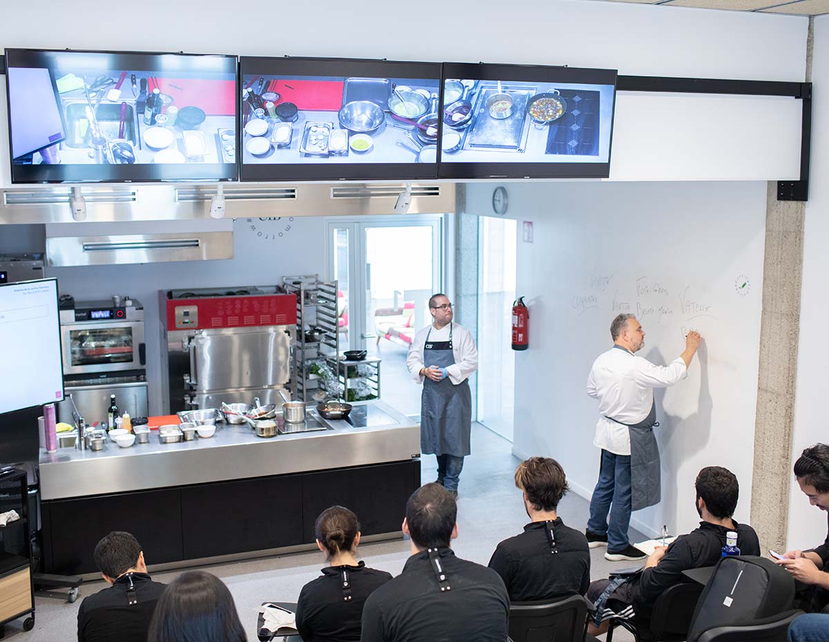 Uno de los dos anfiteatros digitalizados del Culinary Institute of Barcelona.